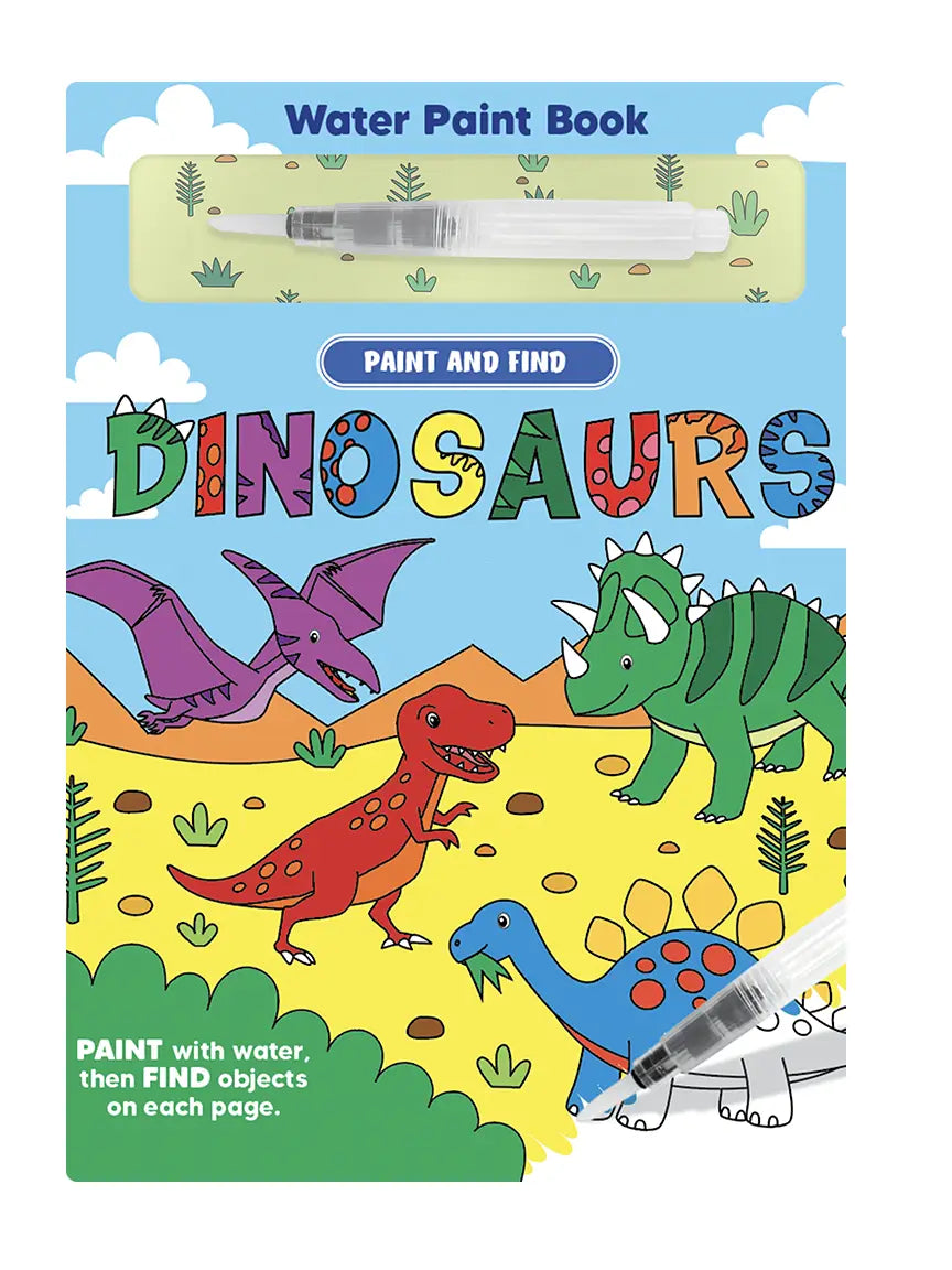 Dipingi e trova i dinosauri - Libro degli acquerelli per bambini – Tiny  Explorers Boutique