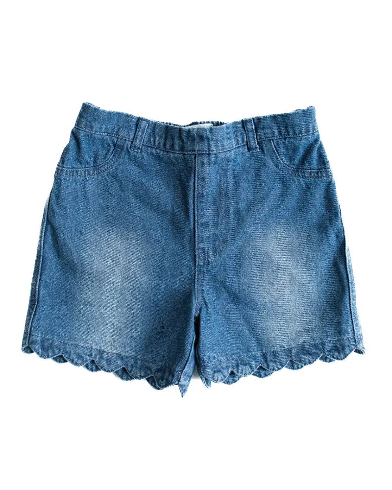 Scalloped on sale jean shorts