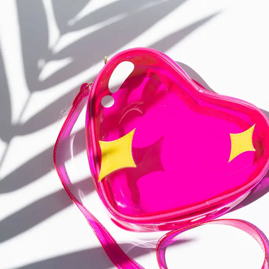 Sparkle Heart Emoji Jelly Novelty Handbag