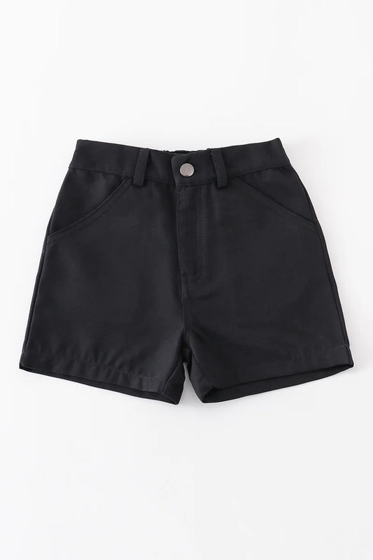 Black Pocket Toddler Boy Cargo Shorts