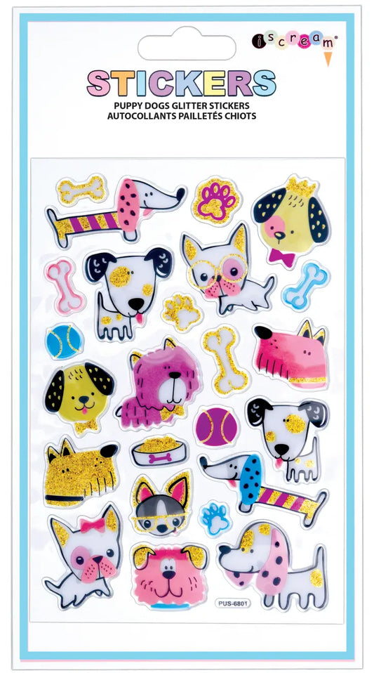 Puppy Dogs Glitter Puffy 3D Stickers