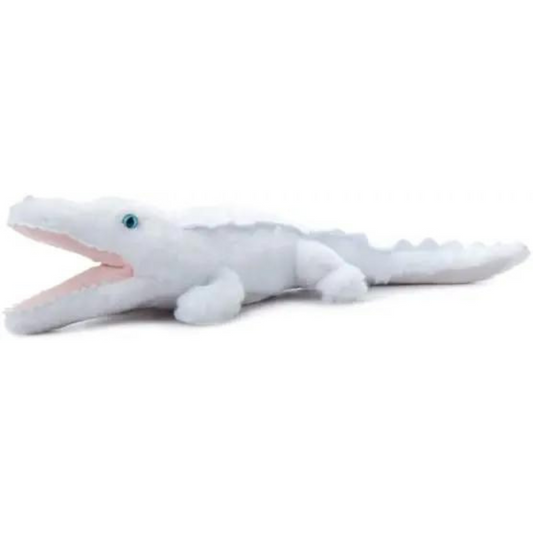White Gator with Blue Eyes Stuffed Animal -22"