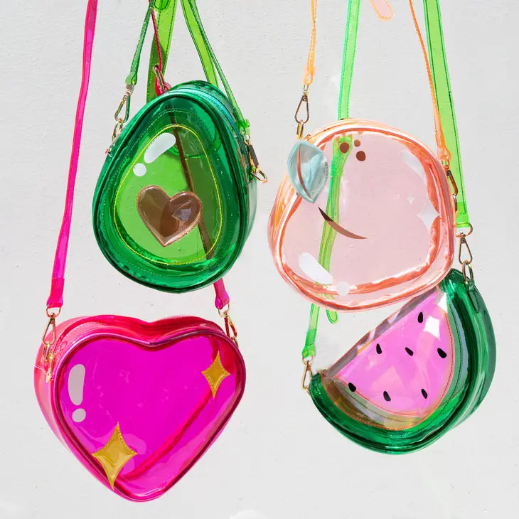 Sparkle Heart Emoji Jelly Novelty Handbag