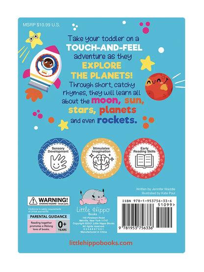 Il nostro sistema solare: libro sensoriale per bambini con percorsi tattili e tattili