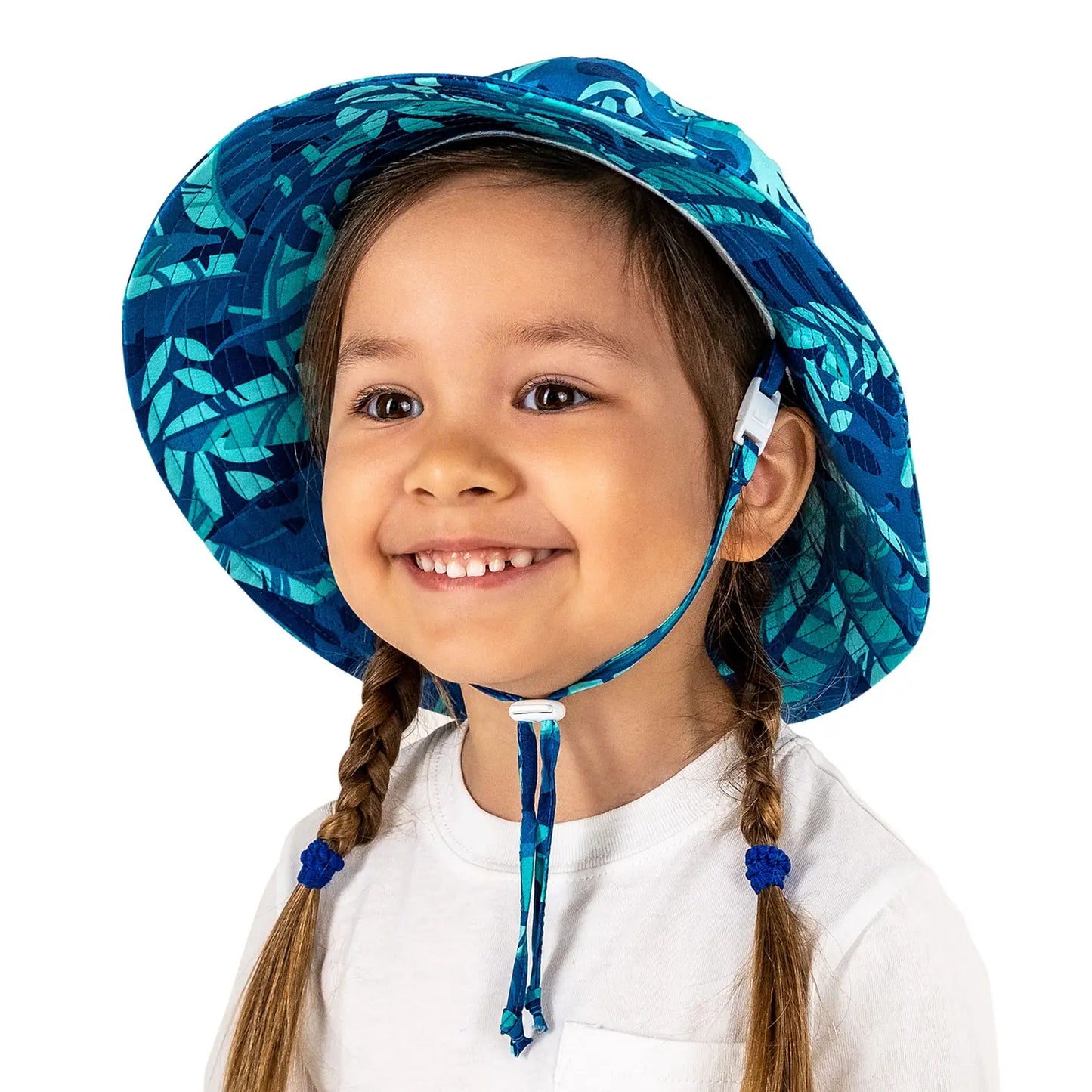 Cool Blue Tropical Cotton Bucket Hat