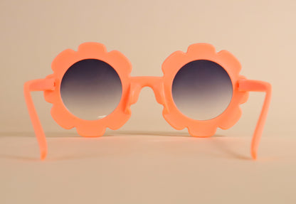 Peach Orange Flower Toddler Kids Sunglasses