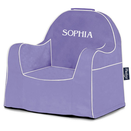 Viola con bordino bianco Little Reader Chair