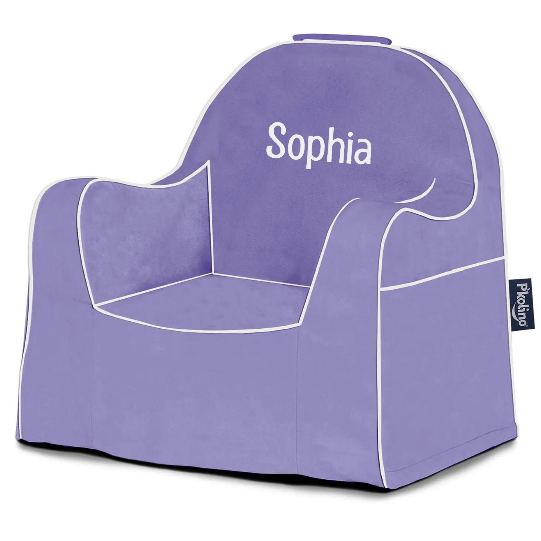 Viola con bordino bianco Little Reader Chair