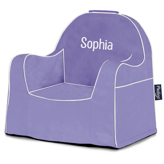 Purple with White Piping Little Reader Chair