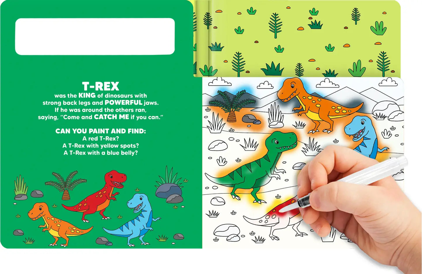 Dipingi e trova i dinosauri - Libro degli acquerelli per bambini