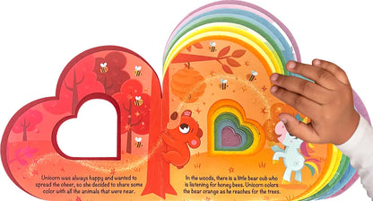 Colora il mio mondo - Libro sensoriale sagomato per bambini con bordi in feltro