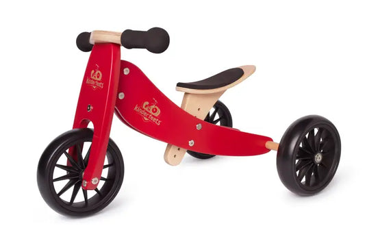 Cherry Red Tiny Tot 2-in-1 Wooden Balance Bike