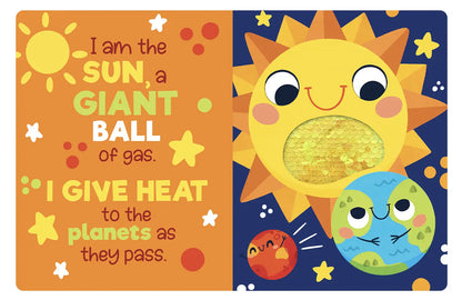 Il nostro sistema solare: libro sensoriale per bambini con percorsi tattili e tattili