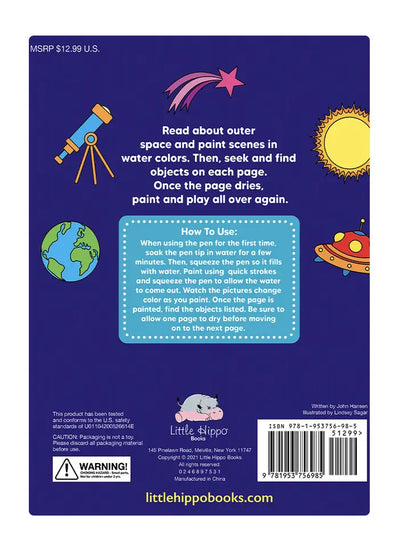 Paint and Find Outer Space - Children's Water Color Book