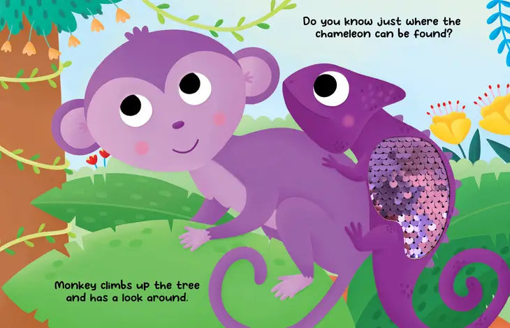Chameleon's Colors- Sensory Storybook with 2-Way Sequins