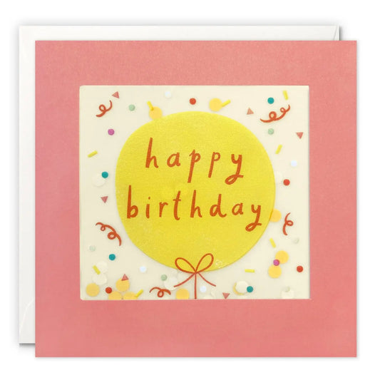 Birthday Balloon Paper Confetti Greeting Card