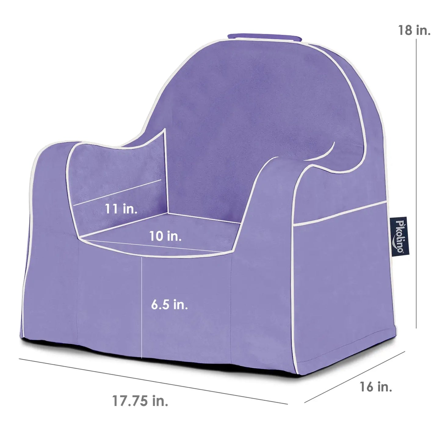 Viola con bordino bianco Little Reader Chair