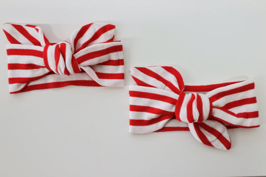 Red Thin Stripes Headband (Set of 2)