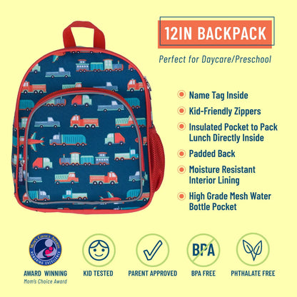 Navy Blue Transportation Backpack- 12"