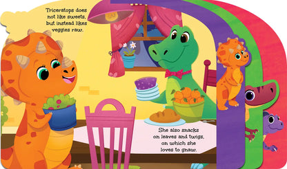 Dino Dinner Dino Dinner Party - Board Book with Shaped Dino Tabs