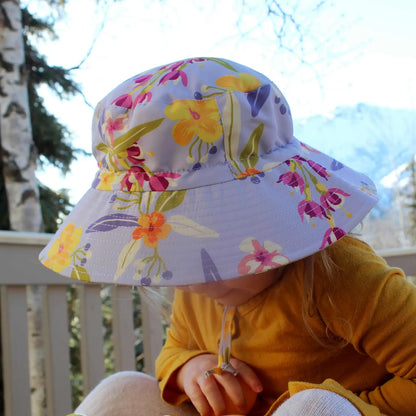 Lavender Tropical Bloom Aqua Dry Bucket Hat