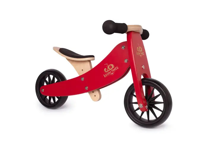 Bici senza pedali in legno 2 in 1 Tiny Tot rosso ciliegia