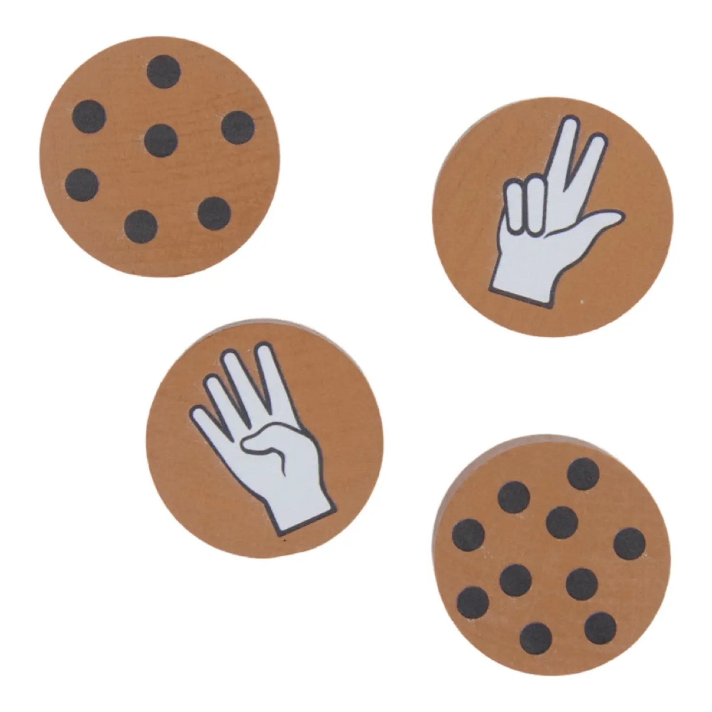 Eco-friendly Wood Cookie Counting Monkey Puzzle - Sign Language Puzzle