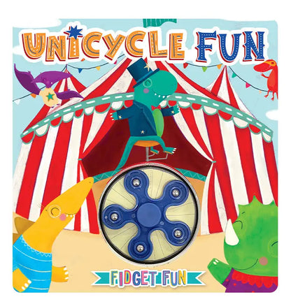 Unicycle Fun - Libro di fiabe sensoriali per bambini con Touch and Spin Fidget Spinner