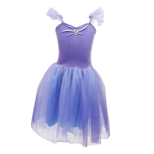 Princess Violet Velvet Toddler Dress with Tulle Skirt