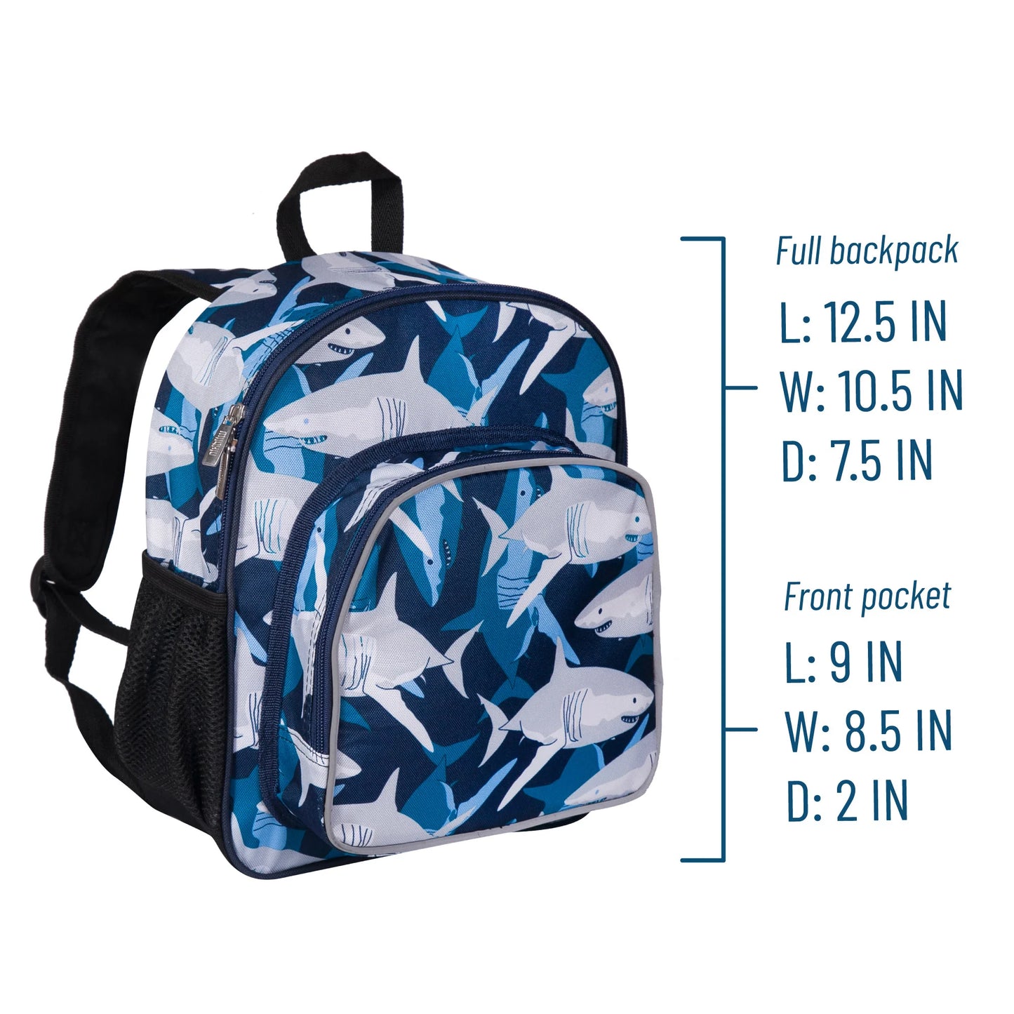 Cobalt Blue Sharks Backpack- 12"